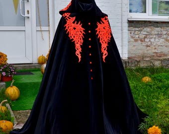 Halloween Umhang Kapuzenumhang Kinder Halloweenkostüm Hexenumhang Mittelalter Umhang Halloweenkostüme Umhang mit Kapuze Halloween Accessoire