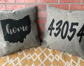 Ohio/ZipCode Pillow Covers