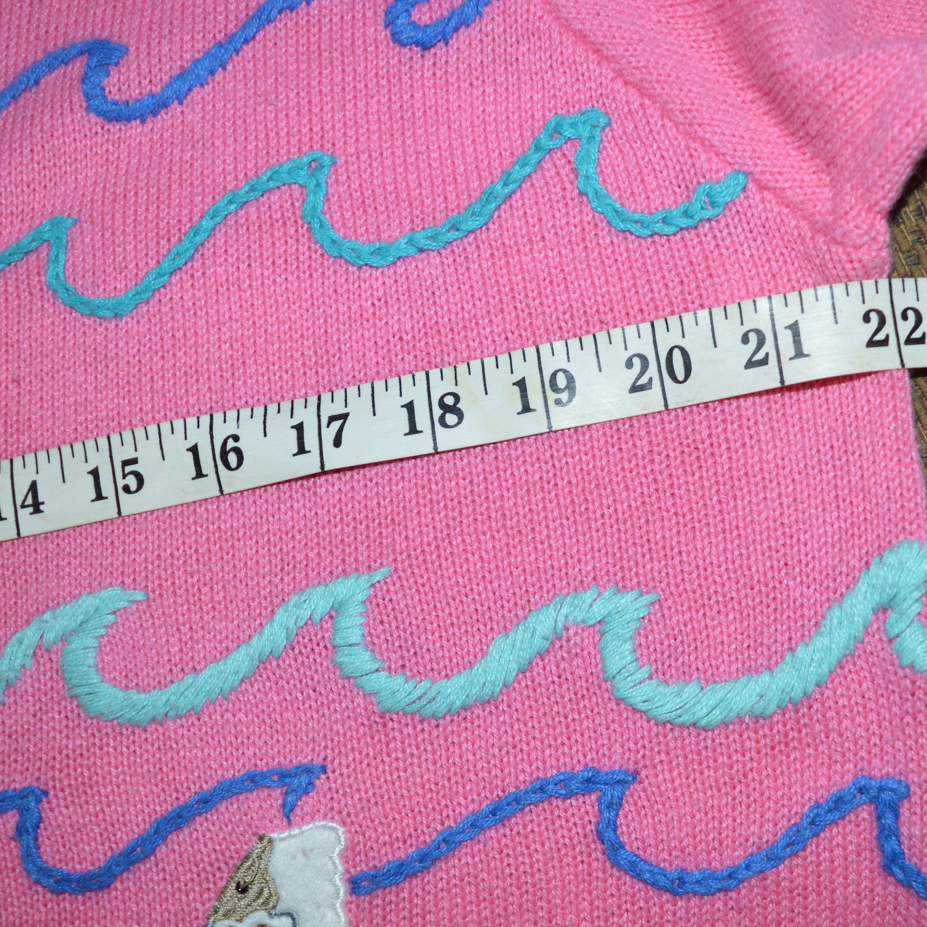 Quacker Factory QVC HSN Beach Summer Sequin Bright Pink Cardigan