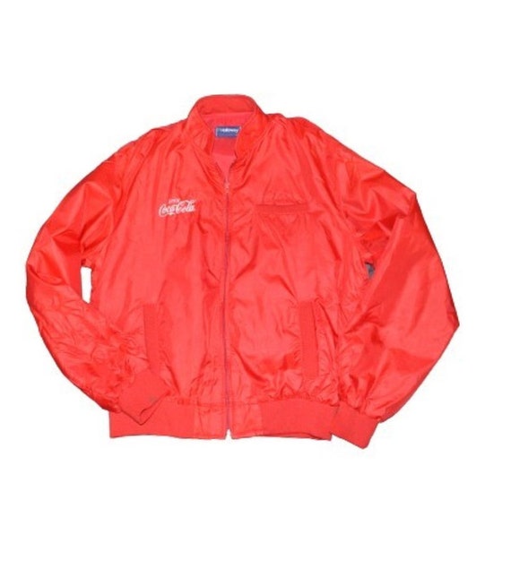 1980s Holloway Swishy Coca Cola Coke Zip up Jacket