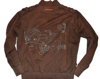 Seltene Vintage JC de Castelbajac Paris Zip-Up Hoodie Jacke
