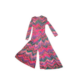 Vintage 1970s Ilse Smith for Dalani Colorful Jumpsuit Romper One Piece Rainbow