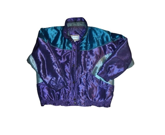 Vintage 1990s Iridescent Quilted Puffer Ski Curre… - image 1