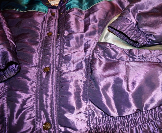 Vintage 1990s Iridescent Quilted Puffer Ski Curre… - image 4