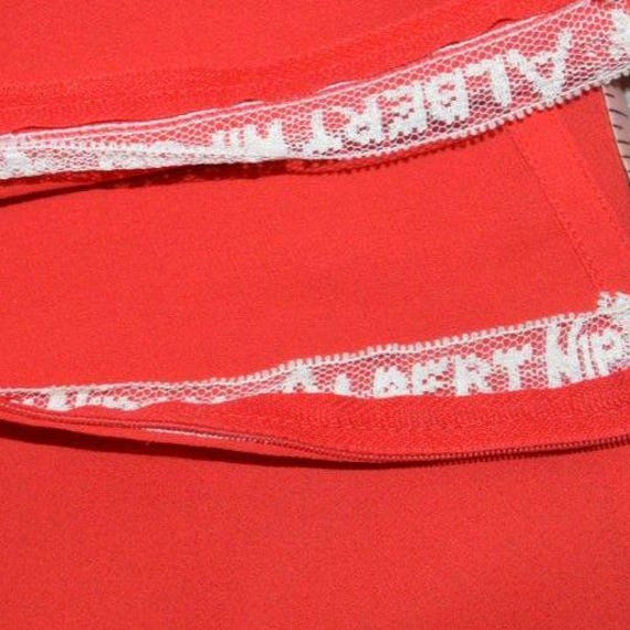 Albert Nipon Vintage Red Sheer Negligee Slip Dres… - image 9