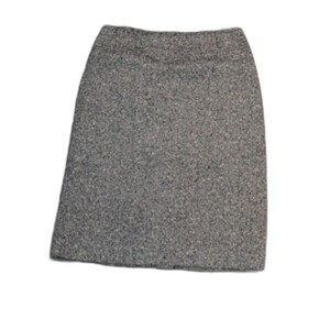 Vintage Philippe Adec Wool Tweed Houndstooth Straight Skirt