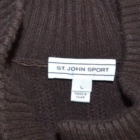 St John Sport Vtg 100% Cashmere Pullover Cowlneck… - image 3