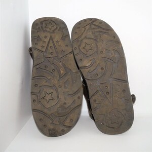 90 s Platform Fisherman Sandals Brown Faux Leather Women's USA Taille 10 image 3