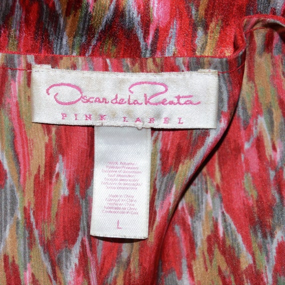 Oscar de la Renta Pink Label Silky 1990s Robe Lar… - image 8