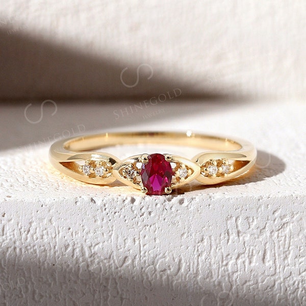Ruby Engagement Ring - Etsy