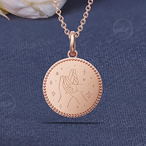 Mother Child Calendar Pendant | 18K Rose Gold Double Sided Birth Date Necklace | Custom Date Mother&#39;s Day New Mom Gift | By BlessGem
