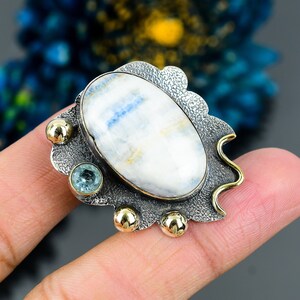 Blue Scheelite 925 Sterling Silver Pendant - Handmade Gemstone Jewelry