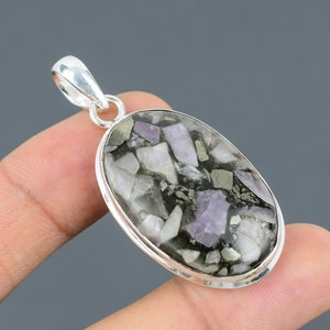 Colgante de ópalo rosa de cobre, colgante de plata de ley 925, colgante de piedra preciosa natural, colgante hecho a mano, colgante de diseñador, joyería de ópalo rosa para regalo.