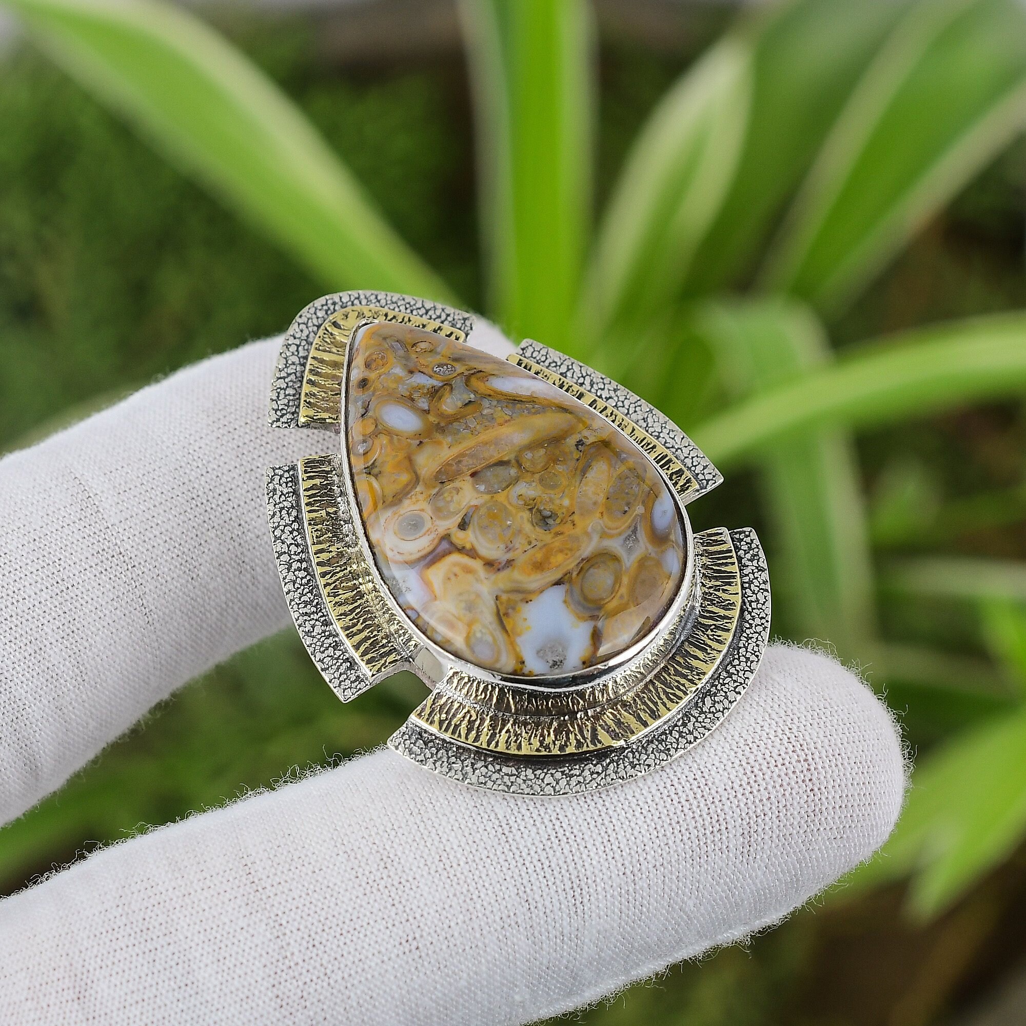 Solid 925 Sterling Silver Noreena Jasper Handmade Anniversary Ring US 3 to 15 Solid 925 Sterling Silver Noreena Jasper Handmade Anniversary Ring US 3 to 15