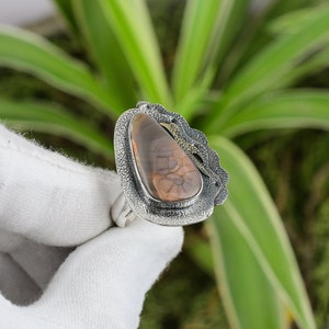 Imperial Jasper Ring 925 Sterling Silver Ring Adjustable Ring 18K Gold Plated Handmade Gemstone Ring Bridesmaid Gift Gift For Mom