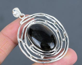Ciondolo in pietersite fatto a mano: gioiello in argento sterling 925 con pietre preziose