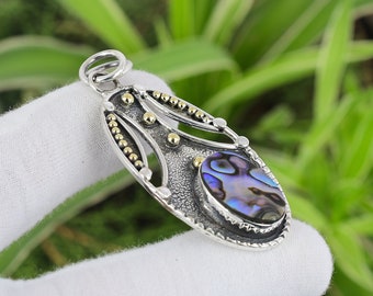 Valentinstag Regenbogen Muschel Edelstein 925 Sterlingsilber
