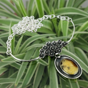 Septarier Halskette 925 Sterling Silber Halskette Verstellbare Kette Halskette echte Edelstein Halskette handgemacht Septarier Schmuck Geschenk für Mama