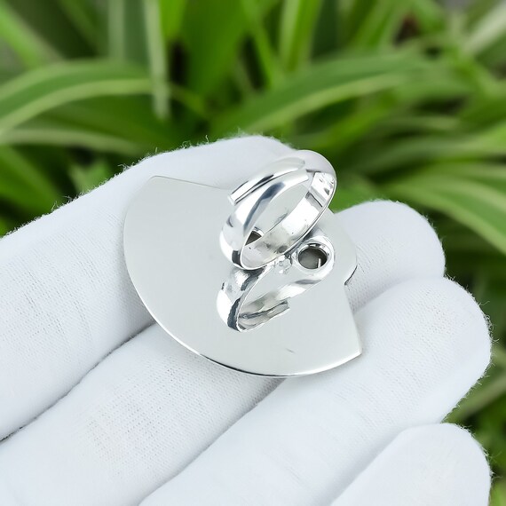 Cinnabar Ring 925 Sterling Silver Ring Adjustable Ring 18K