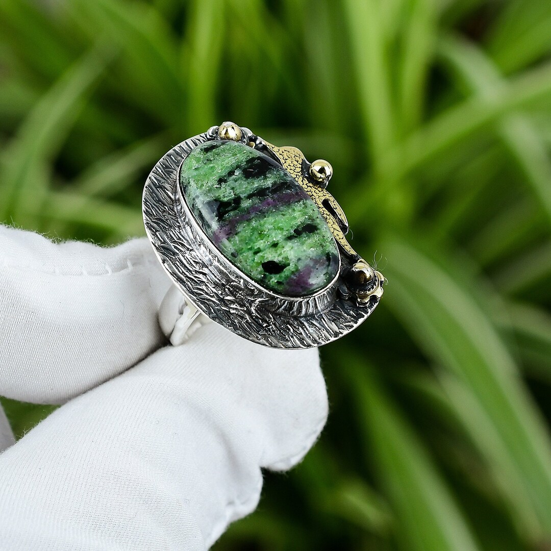 Ruby zoisite shop ring