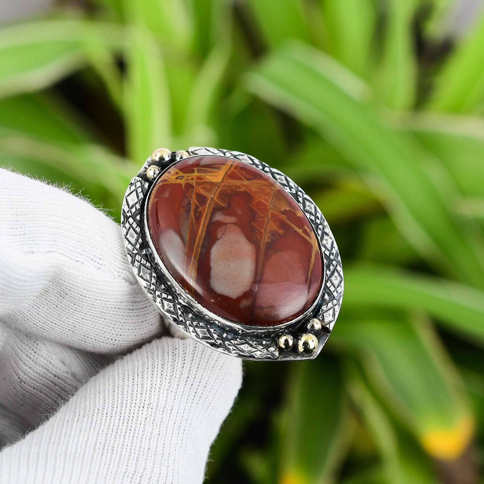 Solid 925 Sterling Silver Noreena Jasper Handmade Anniversary Ring US 3 to 15 Solid 925 Sterling Silver Noreena Jasper Handmade Anniversary Ring US 3 to 15