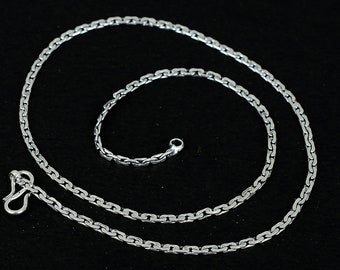 Handmade Sterling Silver Chain: 18 Inch Pendant Necklace