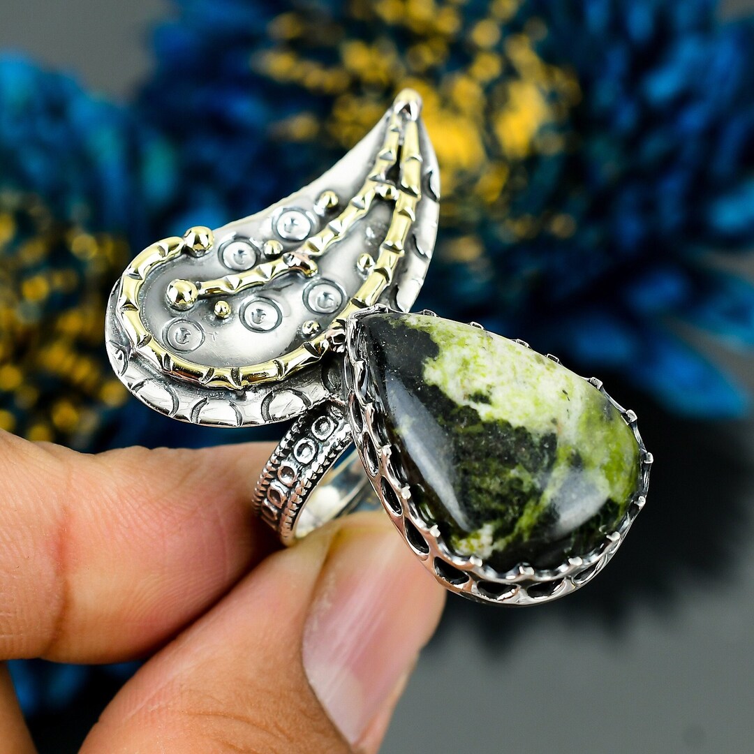Vintage Natural Gogunjula Ring 18K Gold Plated Gemstone Ring - Etsy ...