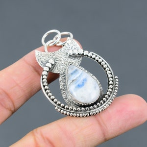 Blue Scheelite Pendant 925 Sterling Silver Pendant Handmade Jewelry Brand New Gemstone Pendant Amazing Jewelry Gift For Women Unique Jewelry