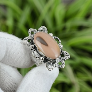 Imperial Jasper Ring 925 Sterling Silver Ring Ring Size 8.75 Beautiful Gemstone Ring Festival Jewelry Gift Handmade Ring Boho Style Jewelry