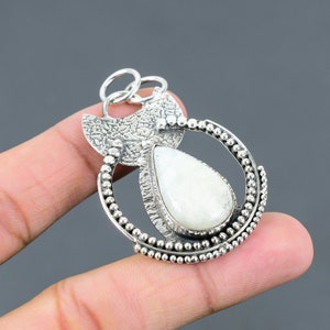 Blue Scheelite Pendant 925 Sterling Silver Pendant Beautiful Gemstone Jewelry Elegant Pendant Handmade Jewelry Gift For Bridal Women Jewelry