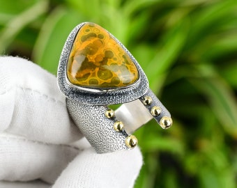 Solid 925 Sterling Silver Noreena Jasper Handmade Anniversary Ring US 3 to 15 Solid 925 Sterling Silver Noreena Jasper Handmade Anniversary Ring US 3 to 15