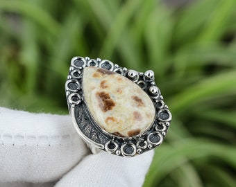 Handmade Spessartine Garnet Ring: 925 Sterling Silver, Size 7.5