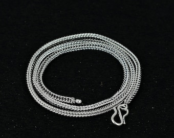 Handmade 925 Sterling Silver Chain: 18" Pendant Necklace