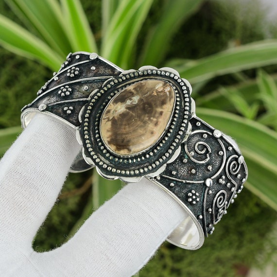 Petrified wood shop cuff bracelets