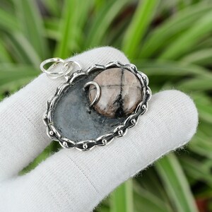 Chiastolite Pendant 925 Sterling Silver Pendant Natural Gemstone Pendant Handmade Stylish Pendant Statement Jewelry Special Occasion Gifts