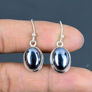 Shungite earring 925 sterling silver earrings gemstone earring original shungite jewelry handmade drop earrings gifts for mom silver jewelry