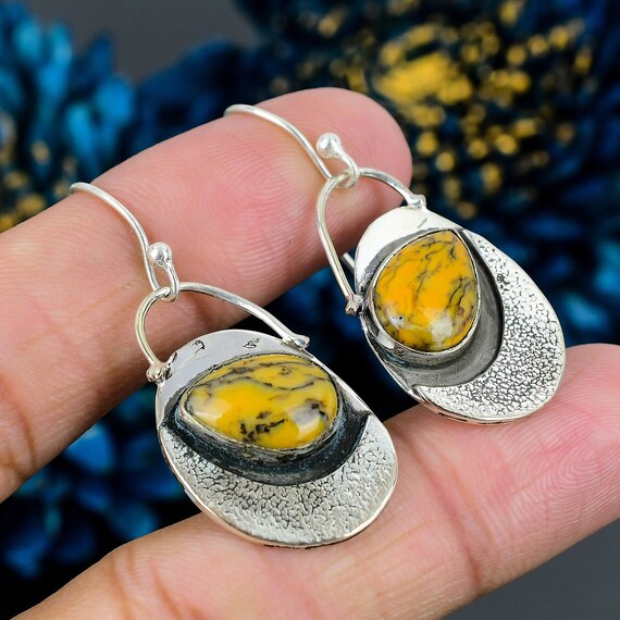 Earrings Honey Yellow Silver 