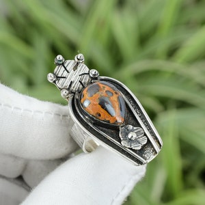 Bauxite Ring 925 Sterling Silver Ring Ring Size 7.75 Genuine Gemstone Ring Handmade Jewelry Modern Style Ring Gift For Mom Bridesmaid Gift