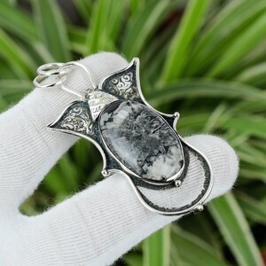 Chrysanthemum Pendant 925 Sterling Silver Pendant Very Pretty Gemstone Pendant Handmade Pendant Healing Stone Jewelry For Gift Women Pendant