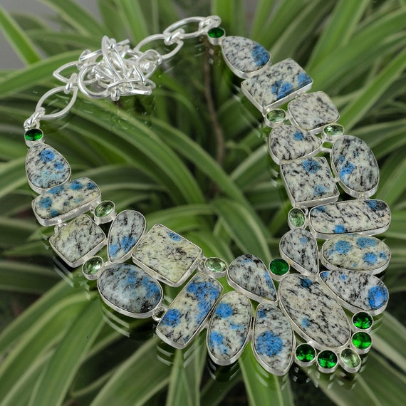 Green amethyst hotsell necklace silver