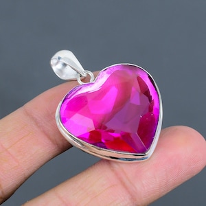 Faceted Pink Tourmaline Pendant 925 Sterling Silver Pendant Handmade Pendant Pink Tourmaline Jewelry Gifts For Women Gemstone Unique Pendant