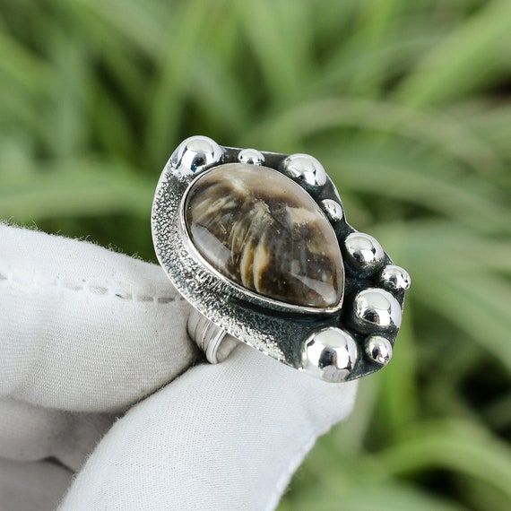 Jasper engagement shop ring