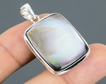 Mother Of Pearl Pendant 925 Sterling Silver Pendant Very Pretty Gemstone Jewelry Handmade Pendant Gift For Her Women Pendant Healing Stone