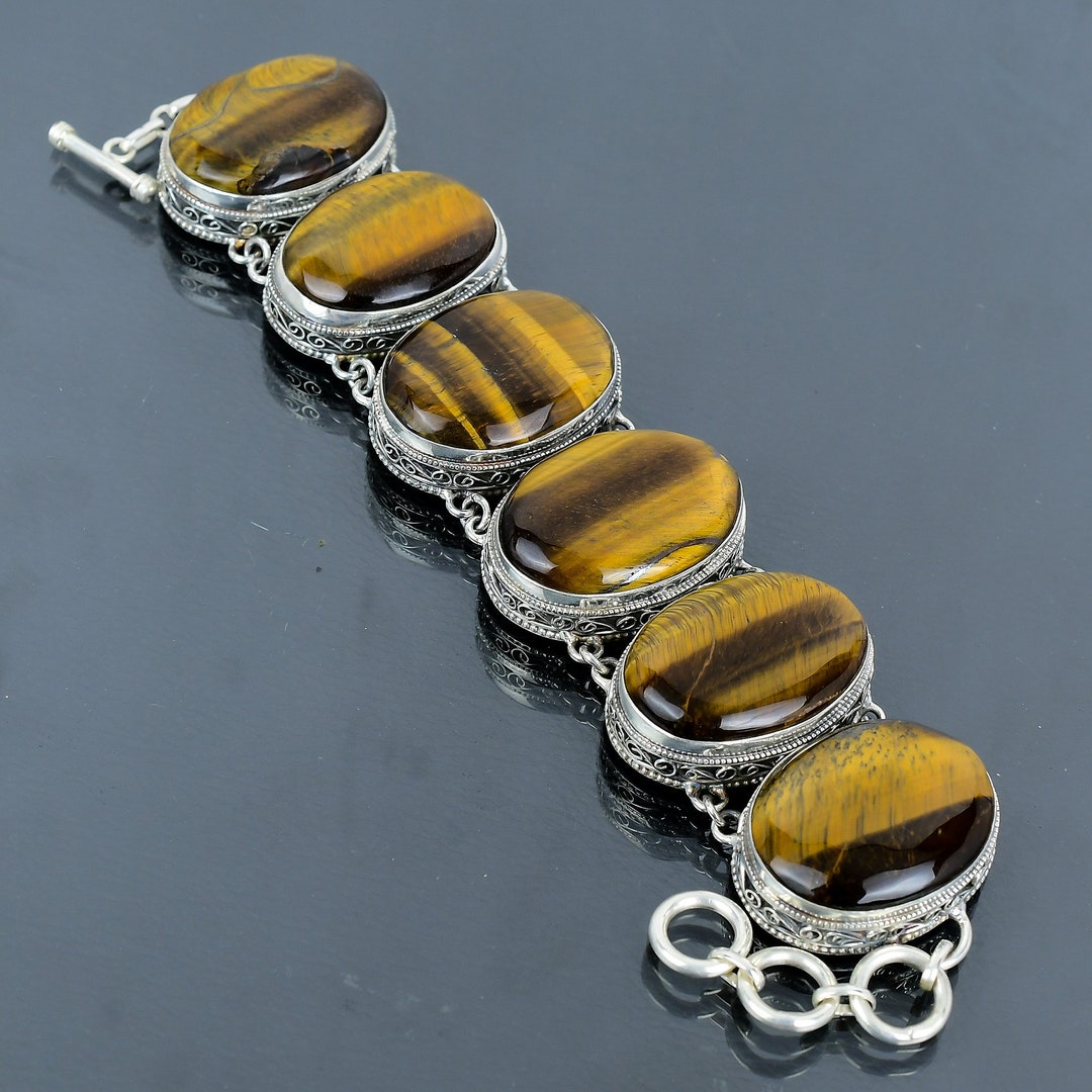Tiger's Eye Bracelet 925 Sterling Silver Bracelet Vintage Jewelry Adjustable Chain Bracelet Handmade Jewelry Gemstone Bracelet Gifts for Him - Etsy Tiger's Eye Bracelet 925 Sterling Silver Bracelet Vintage Jewelry Adjustable Chain Bracelet Handmade Jewelry Gemstone Bracelet Gifts for Him - Etsy