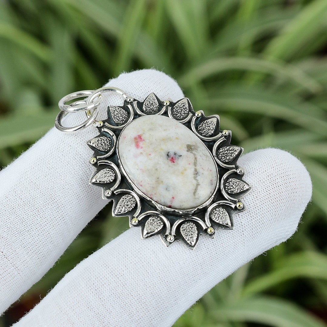 Pendentif Clé En Argent 925 Avec Opale Et Tanzanite – Longueur 18 Pouces, Fait Main En Inde