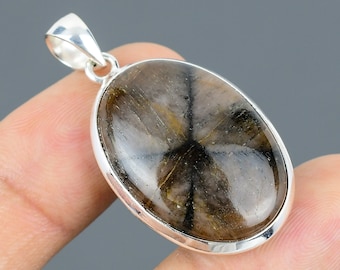 Chiastolite Pendant 925 Sterling Silver Pendant Natural Gemstone Pendant Handmade Jewelry Amazing Pendant Statement Pendant Gift For Mother