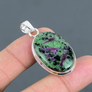 Ruby Zoisite Pendant 925 Sterling Silver Pendant Decent Jewelry Handmade Pendant Gift For Her Top Quality Gemstone Pendant Statement Jewelry