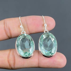 Faceted Apatite Earring 925 Sterling Silver Earrings Awesome Gemstone Earring Decent Jewelry Engagement Gifts Women Earring Handmade Jewelry