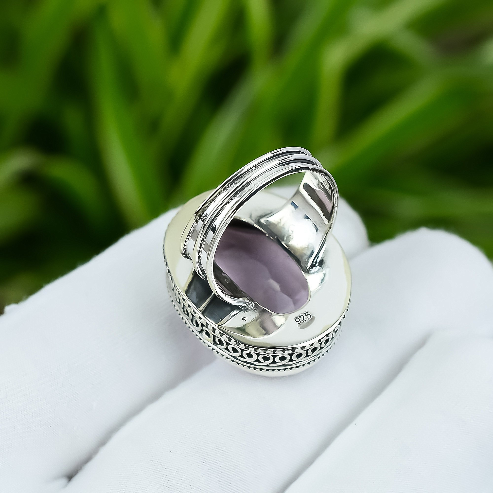 Pink Kunzite Ring: Oval Gemstone, 925 Sterling Silver, Handmade - Etsy