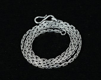 Silver Chain 925 Sterling Silver Chain Silver Jewelry Oxidized Chain Necklace For Chain Handmade Chain Best Gift For Her Chain For Pendants